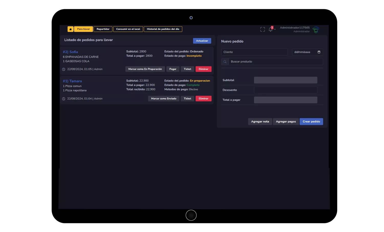 Software de gestión para locales gastronomicos